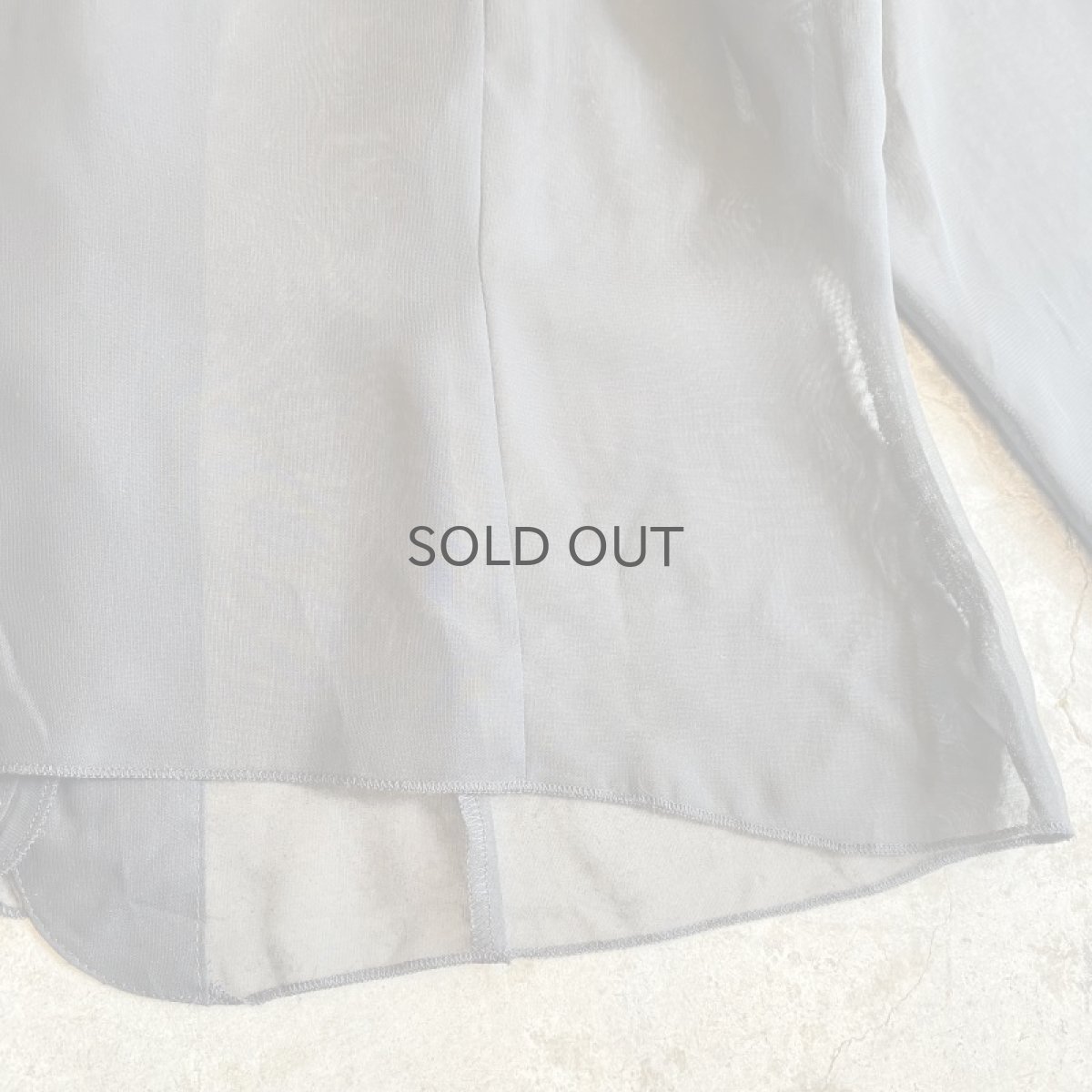 画像10: DESIGN COLLAR BLACK COLOR SHEER JACKET / Ladies M (10)