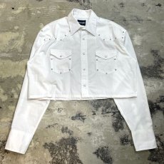 画像1: STUDS DECORATIVE SHORT LENGTH WESTERN L/S SHIRT / Mens L (1)