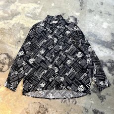 画像1: ENGLISH LETTER PATTERN L/S SHIRT / Mens L (1)