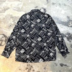 画像2: ENGLISH LETTER PATTERN L/S SHIRT / Mens L (2)