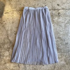 画像1: GREY COLOR TULLE PLEATS DESIGN SKIRT / W26~W35 (1)