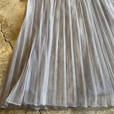 画像6: GREY COLOR TULLE PLEATS DESIGN SKIRT / W26~W35 (6)