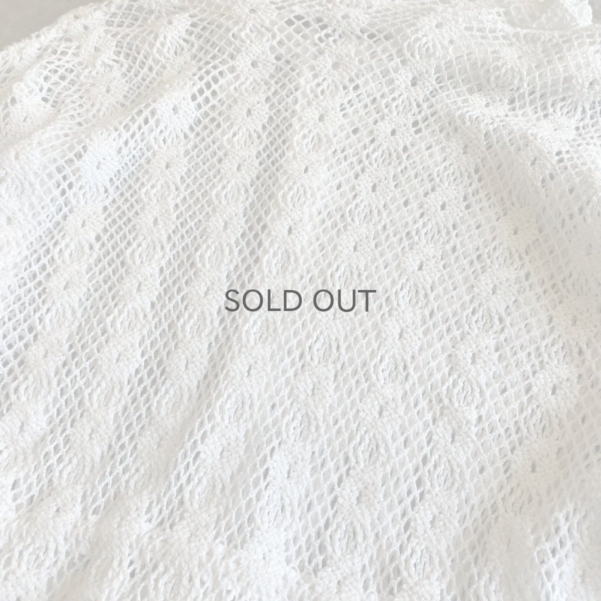 画像9: WHITE COLOR CROCHET LACE DESIGN ZIP UP HOODIE / Ladies M (9)