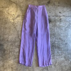 画像1: LAVENDER COLOR LUSTER DESIGN TAPERED PANTS / W24~W28 (1)