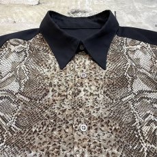 画像10: FRONT PYTHON PATTERN SWITCHED L/S SHIRT / Mens L (10)