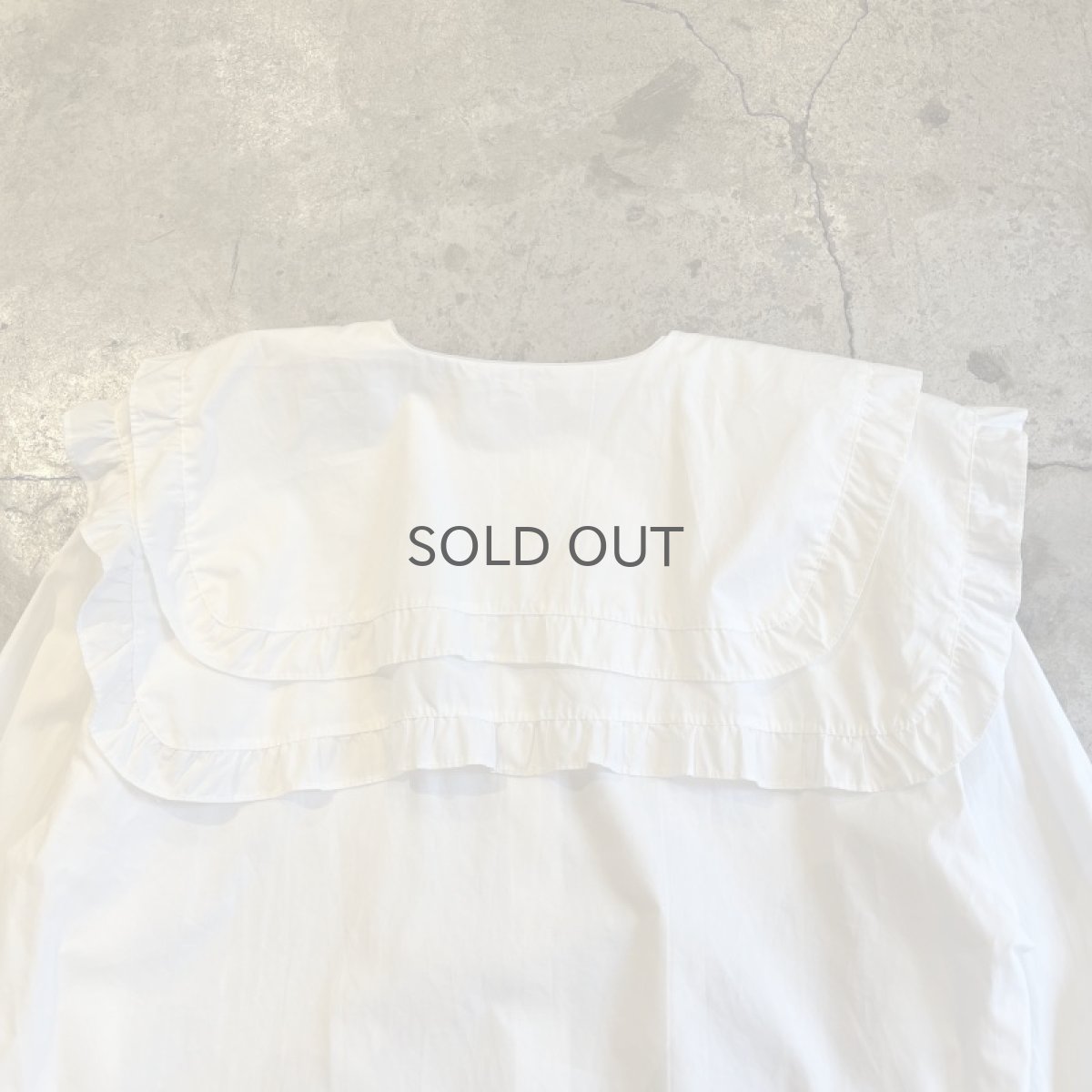 画像10: DOUBLE FRILL COLLAR DESIGN L/S SHIRT / Ladies L (10)