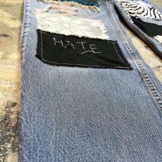 画像7: 【Wiz&Witch】"DIRTY BEAUTIFUL" CRUST ART JEANS / W34 (7)