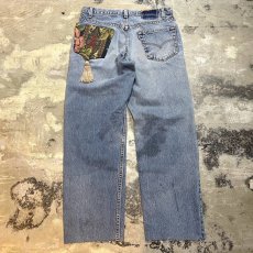 画像2: 【Wiz&Witch】"DIRTY BEAUTIFUL" CRUST ART JEANS / W34 (2)