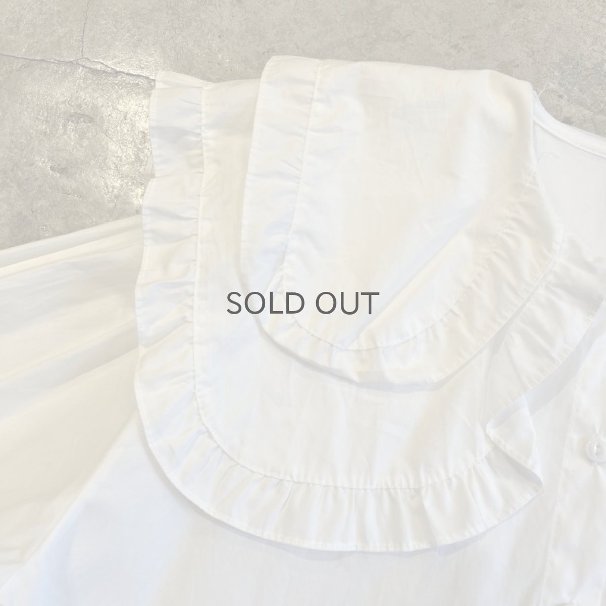 画像9: DOUBLE FRILL COLLAR DESIGN L/S SHIRT / Ladies L (9)