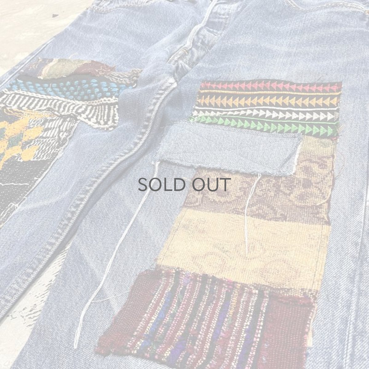 画像4: 【Wiz&Witch】"DIRTY BEAUTIFUL" CRUST ART JEANS / W34 (4)