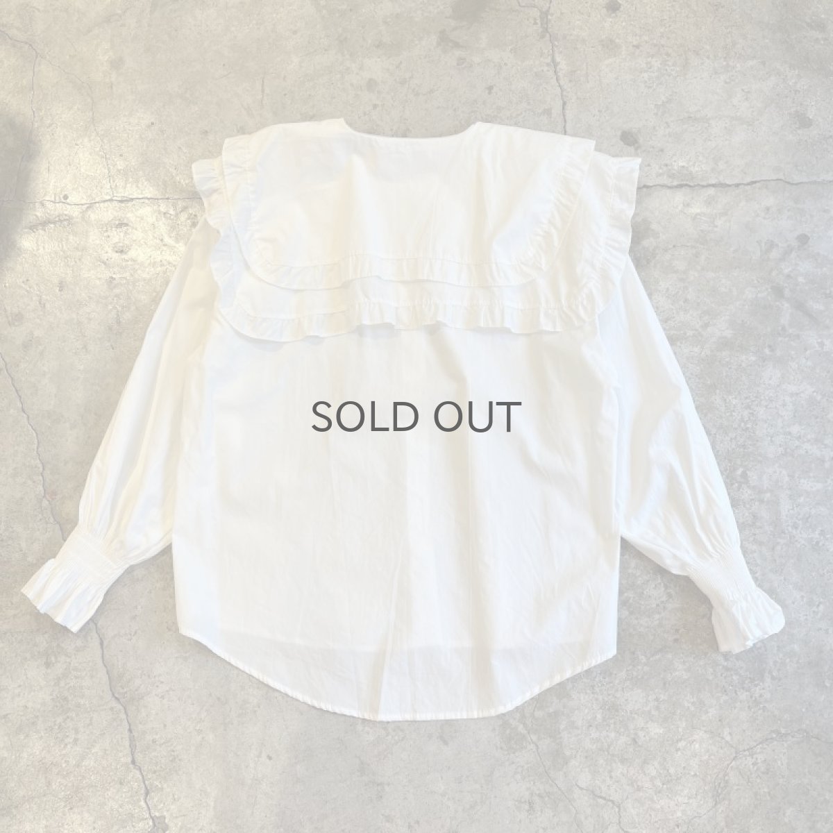 画像2: DOUBLE FRILL COLLAR DESIGN L/S SHIRT / Ladies L (2)