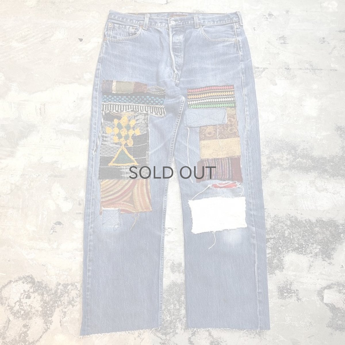 画像1: 【Wiz&Witch】"DIRTY BEAUTIFUL" CRUST ART JEANS / W34 (1)