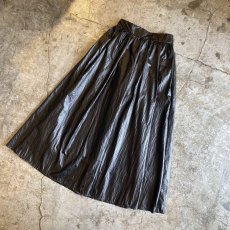 画像4: BLACK COLOR PAPER DESIGN FLARE SKIRT / W23~W27 (4)