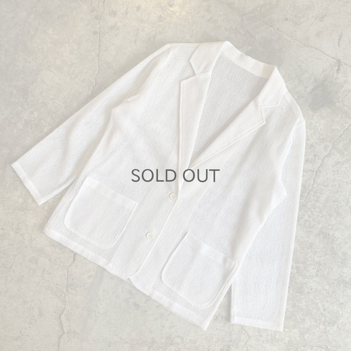 画像4: WHITE COLOR OVER DESIGN TAILORED JACKET / Ladies S(L) / MADE IN USA (4)