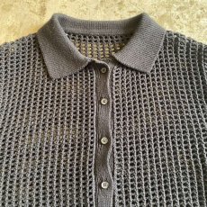 画像5: BLACK COLOR MESH DESIGN CARDIGAN / Ladies M (5)