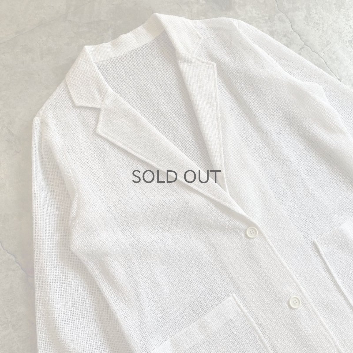 画像3: WHITE COLOR OVER DESIGN TAILORED JACKET / Ladies S(L) / MADE IN USA (3)