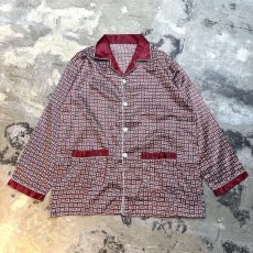 画像1: ALL OVER PATTERN L/S PAJAMA SHIRT / Mens L (1)