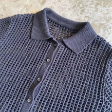 画像7: BLACK COLOR MESH DESIGN CARDIGAN / Ladies M (7)