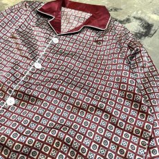 画像4: ALL OVER PATTERN L/S PAJAMA SHIRT / Mens L (4)