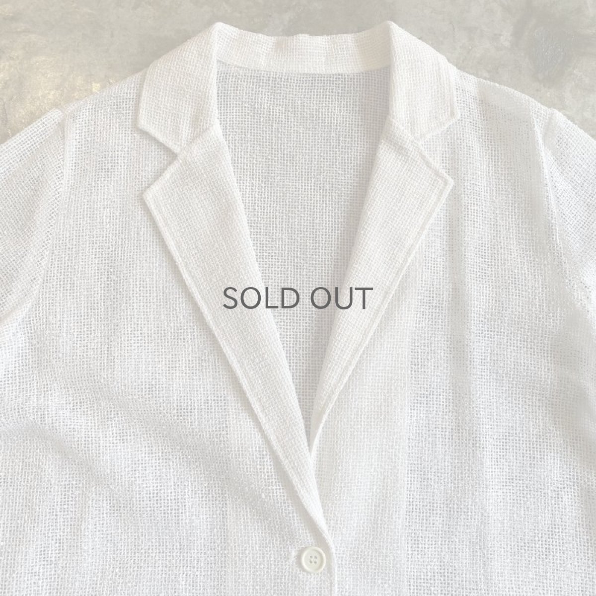 画像8: WHITE COLOR OVER DESIGN TAILORED JACKET / Ladies S(L) / MADE IN USA (8)