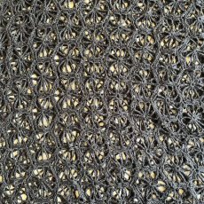 画像10: BLACK COLOR CROCHET DESIGN KNIT L/S TOPS / Ladies M (10)