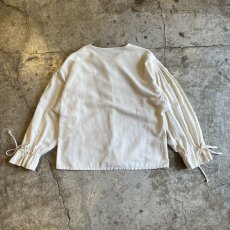 画像2: OLD EURO VOLUME SLEEVE GATHER DESIGN L/S SHIRT / Ladies M (2)