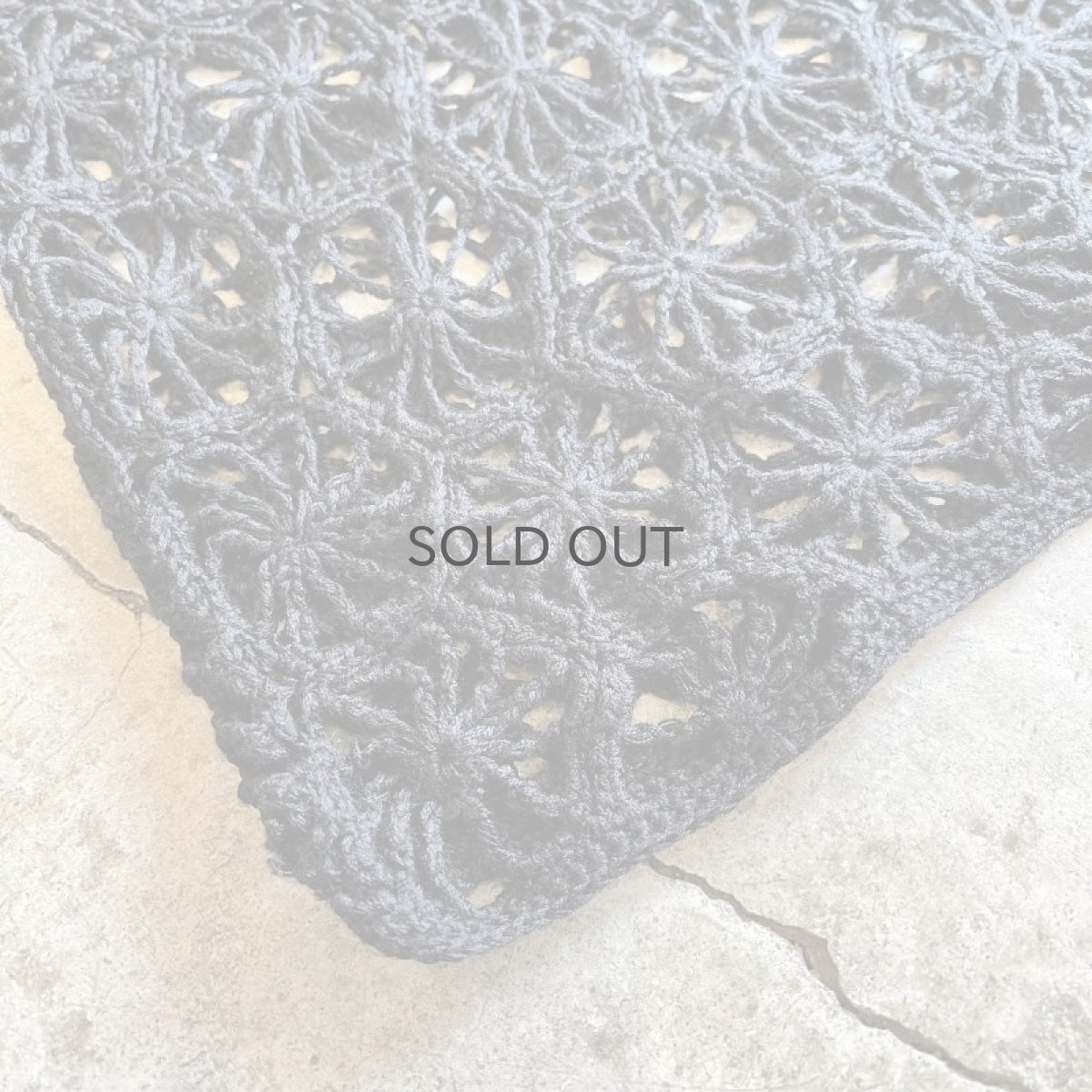 画像3: BLACK COLOR CROCHET DESIGN KNIT L/S TOPS / Ladies M (3)