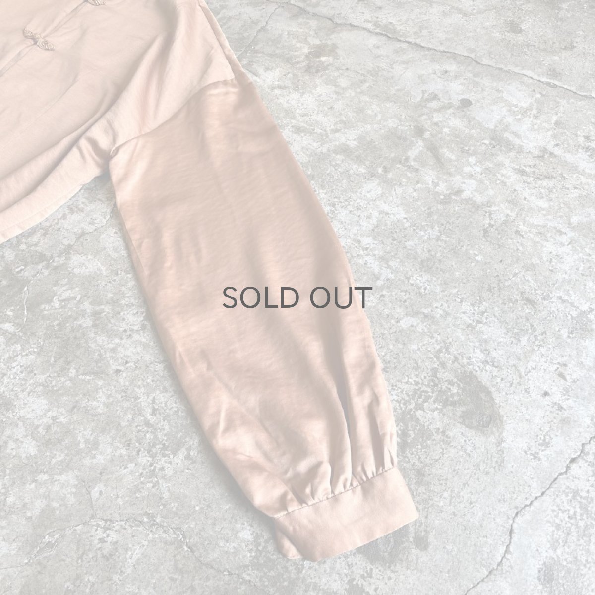 画像7: VOLUME SLEEVE DESIGN CHINA BUTTON L/S SHIRT / Ladies L (7)