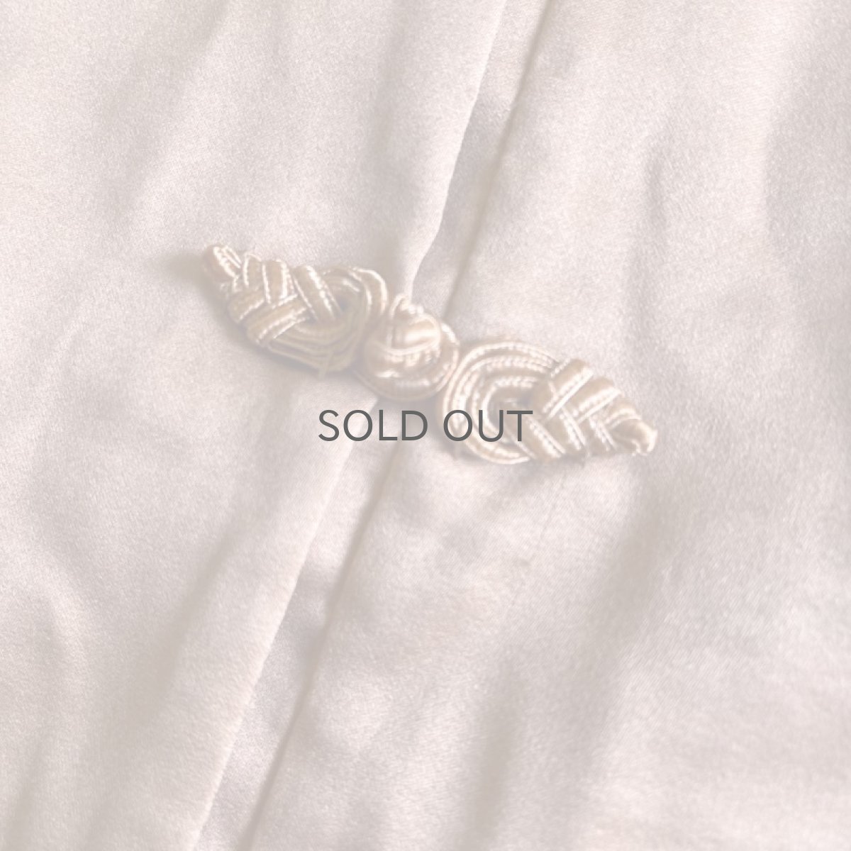 画像11: VOLUME SLEEVE DESIGN CHINA BUTTON L/S SHIRT / Ladies L (11)