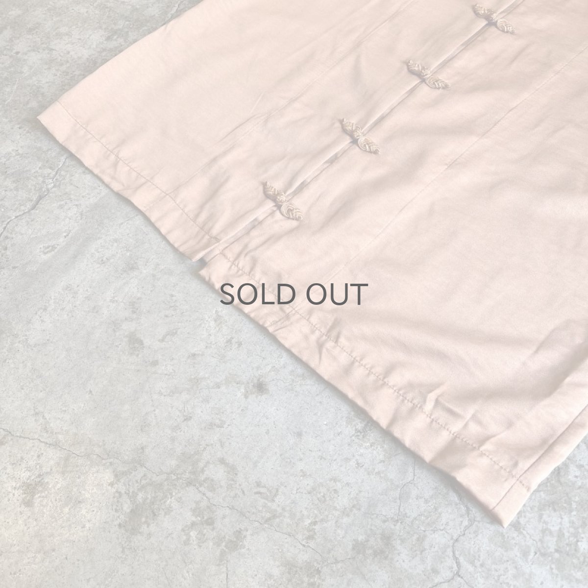 画像4: VOLUME SLEEVE DESIGN CHINA BUTTON L/S SHIRT / Ladies L (4)