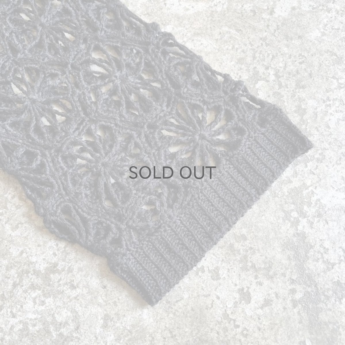 画像6: BLACK COLOR CROCHET DESIGN KNIT L/S TOPS / Ladies M (6)