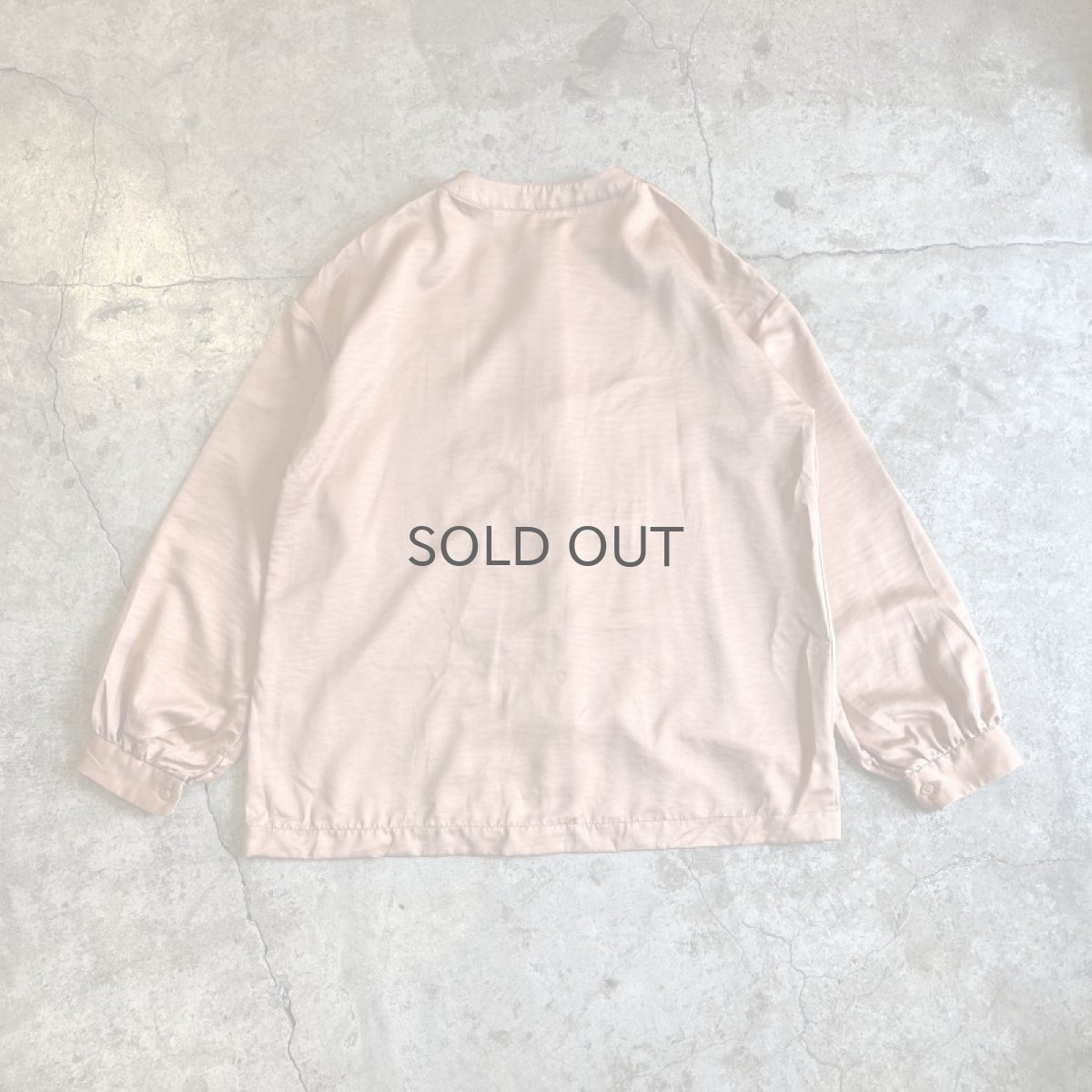 画像2: VOLUME SLEEVE DESIGN CHINA BUTTON L/S SHIRT / Ladies L (2)