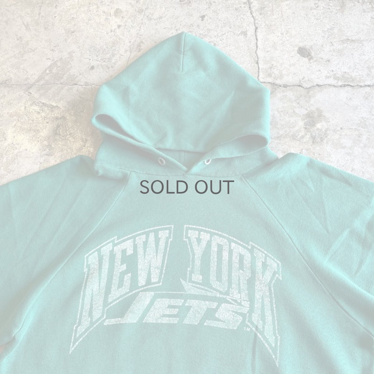 画像8: 80's【CHAMPION】"NEW YORK JETS" LOGO PRINTED DESIGN COLOR SWEAT HOODIE / Ladies M(XL) / MADE IN USA (8)