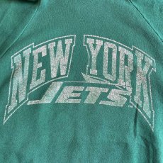 画像9: 80's【CHAMPION】"NEW YORK JETS" LOGO PRINTED DESIGN COLOR SWEAT HOODIE / Ladies M(XL) / MADE IN USA (9)