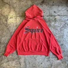 画像1: 80's OLD FRONT LOGO PRINTED DESIGN COLOR SWEAT HOODIE / Ladies M(XL) / MADE IN USA (1)