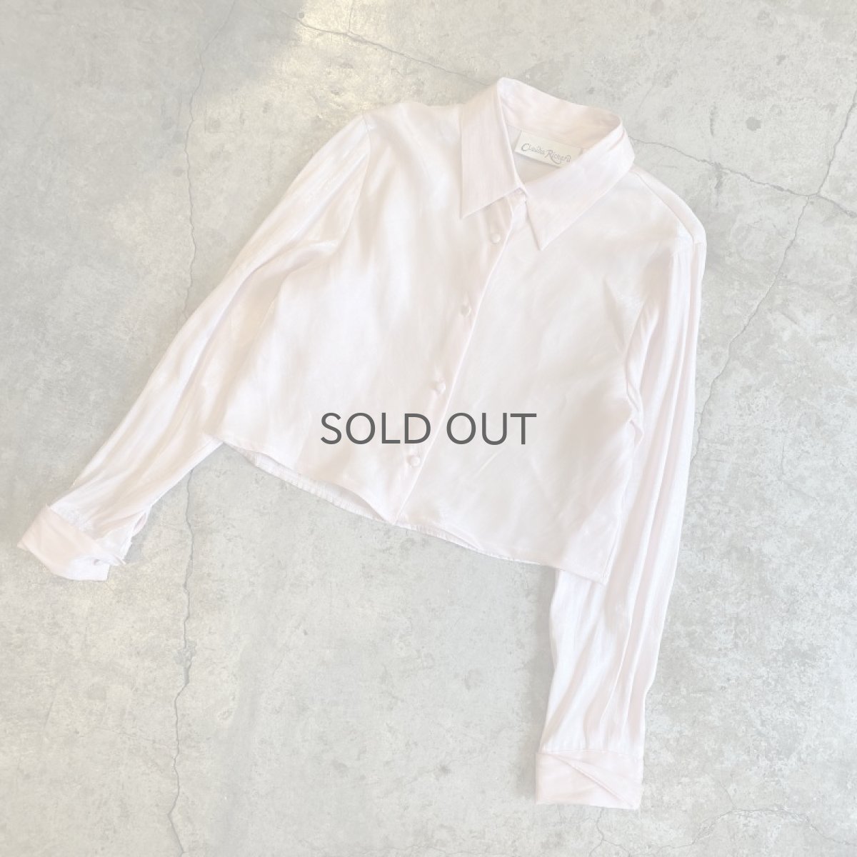 画像4: LUSTER PINK COLOR SHORT DESIGN L/S SHIRT / Ladies M (4)