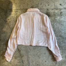 画像2: LUSTER PINK COLOR SHORT DESIGN L/S SHIRT / Ladies M (2)