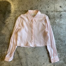 画像1: LUSTER PINK COLOR SHORT DESIGN L/S SHIRT / Ladies M (1)