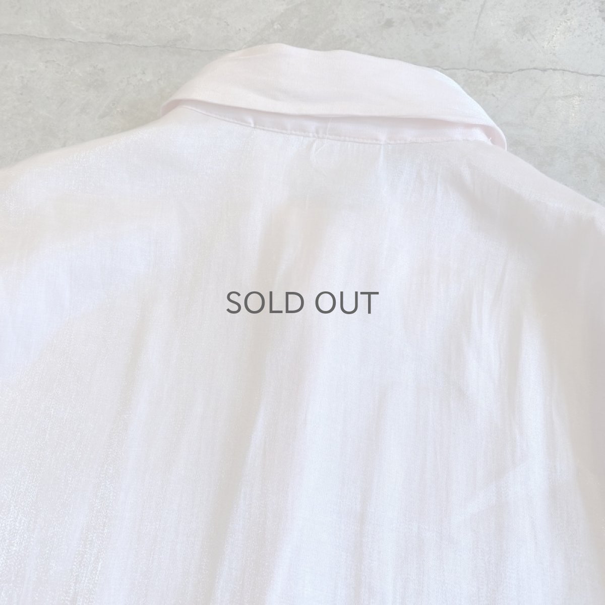 画像9: LUSTER PINK COLOR SHORT DESIGN L/S SHIRT / Ladies M (9)