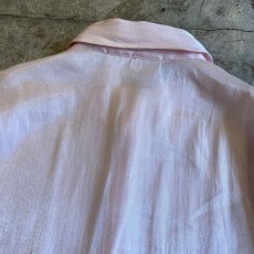 画像9: LUSTER PINK COLOR SHORT DESIGN L/S SHIRT / Ladies M (9)