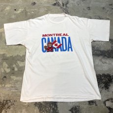 画像1: OLD "MONTREAL CANADA" PRINTED S/S TEE / Mens L (1)