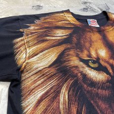 画像3: 90's LION FACE PRINTED S/S TEE / Mens L / MADE IN USA (3)