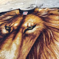 画像4: 90's LION FACE PRINTED S/S TEE / Mens L / MADE IN USA (4)