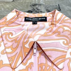 画像11: ALL OVER ARTISTIC PATTERN ZIP UP JACKET / Mens M / MADE IN ITALY (11)