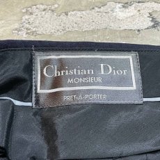 画像11: 【CHRISTIAN DIOR】NAVY COLOR STRAIGHT SLACKS / W30 (11)