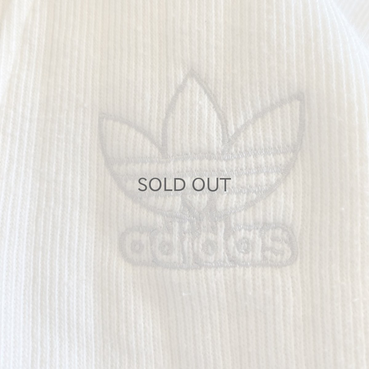 画像5: 【adidas】ONE POINT EMBROIDERY RIB THERMAL DESIGN HALF ZIP SWEAT / Ladies L (5)