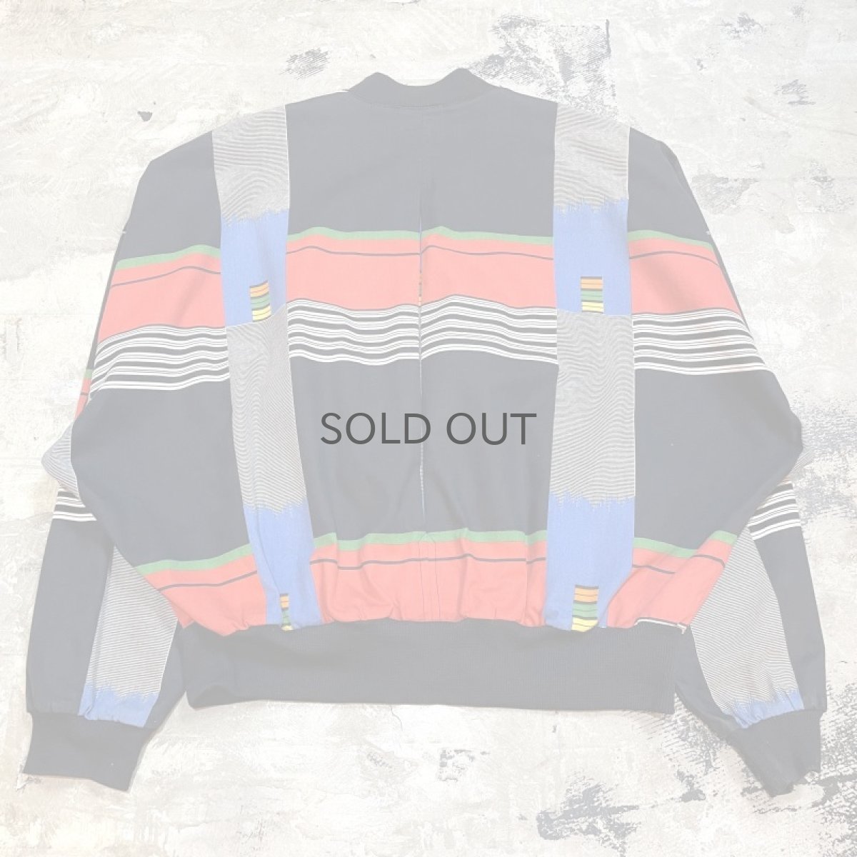画像2: 80's MULTI PATTERN ZIP UP BLOUSON / Mens M / MADE IN USA (2)