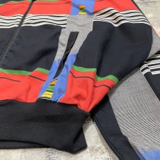 画像7: 80's MULTI PATTERN ZIP UP BLOUSON / Mens M / MADE IN USA (7)