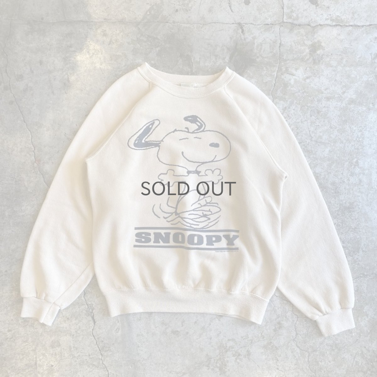 画像1: 90's "SNOOPY" FRONT PRINTED DESIGN COLOR SWEAT / Ladies L (1)