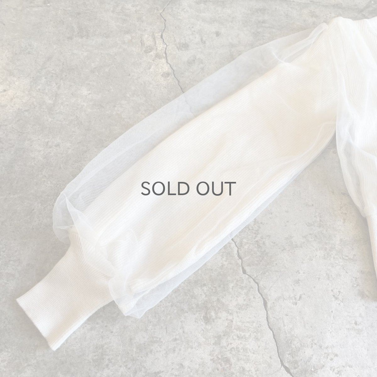 画像6: CROSS DESIGN TULLE LAYERED TOPS / Ladies M (6)